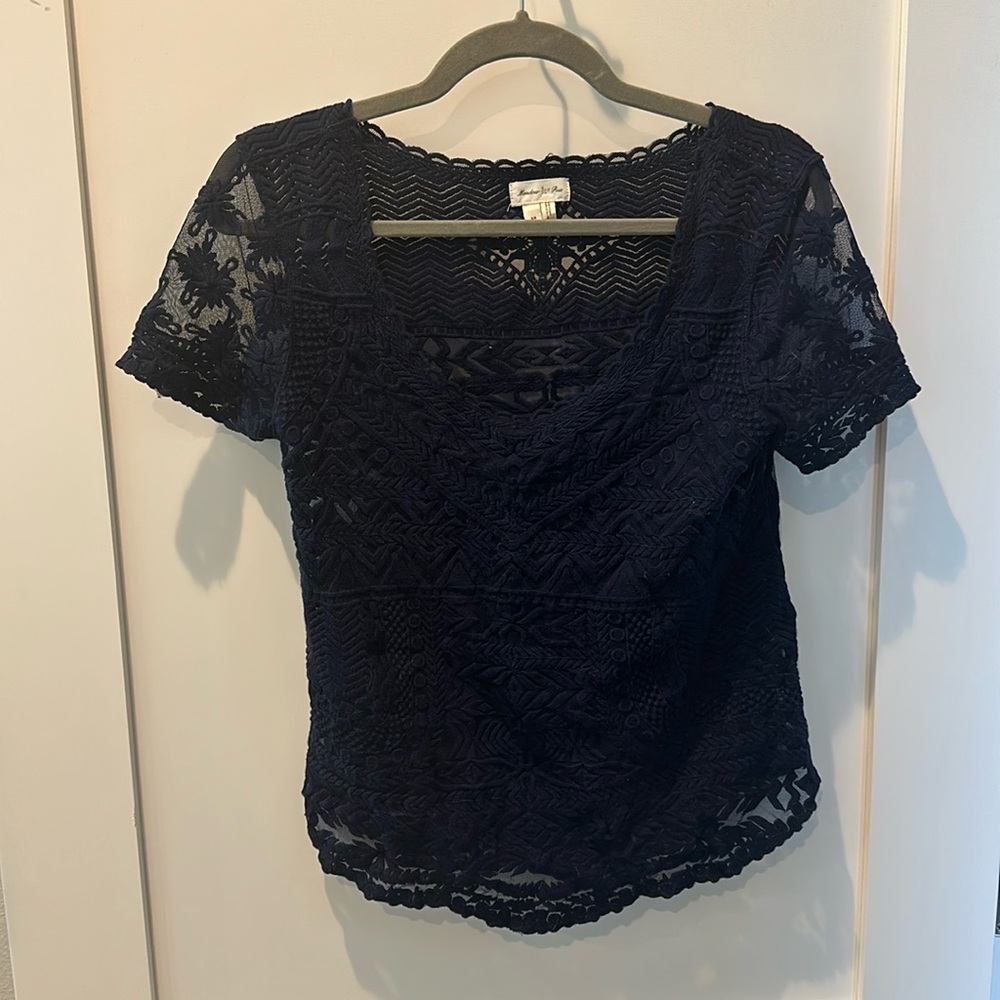 Meadow rue blue women’s top size  XS